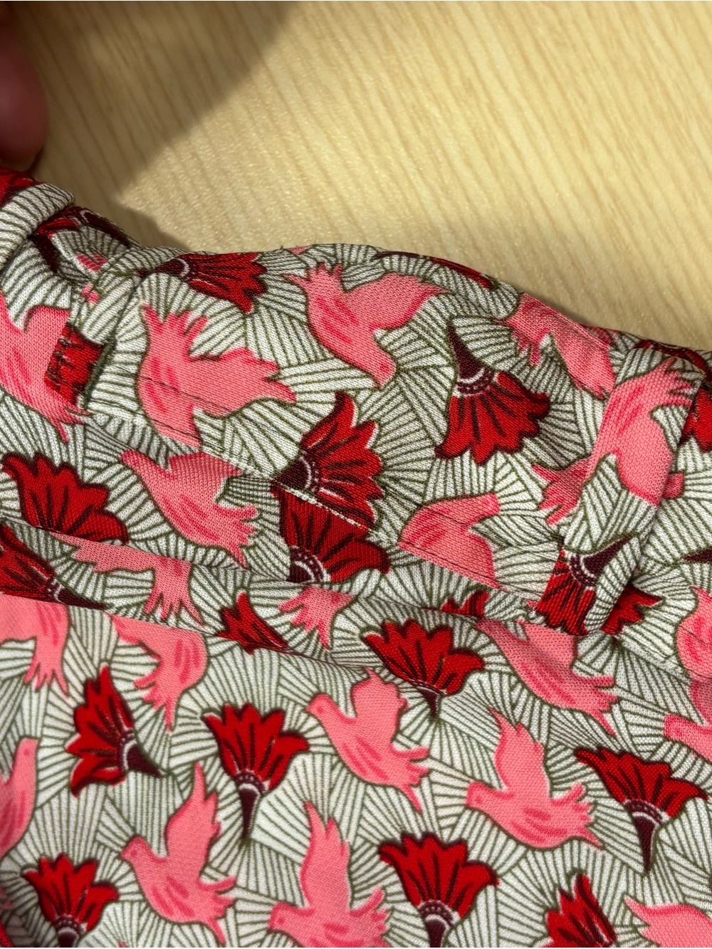 Tory Burch Bird Floral Jersey Shirt Dress Sz S - Picture 6 of 12